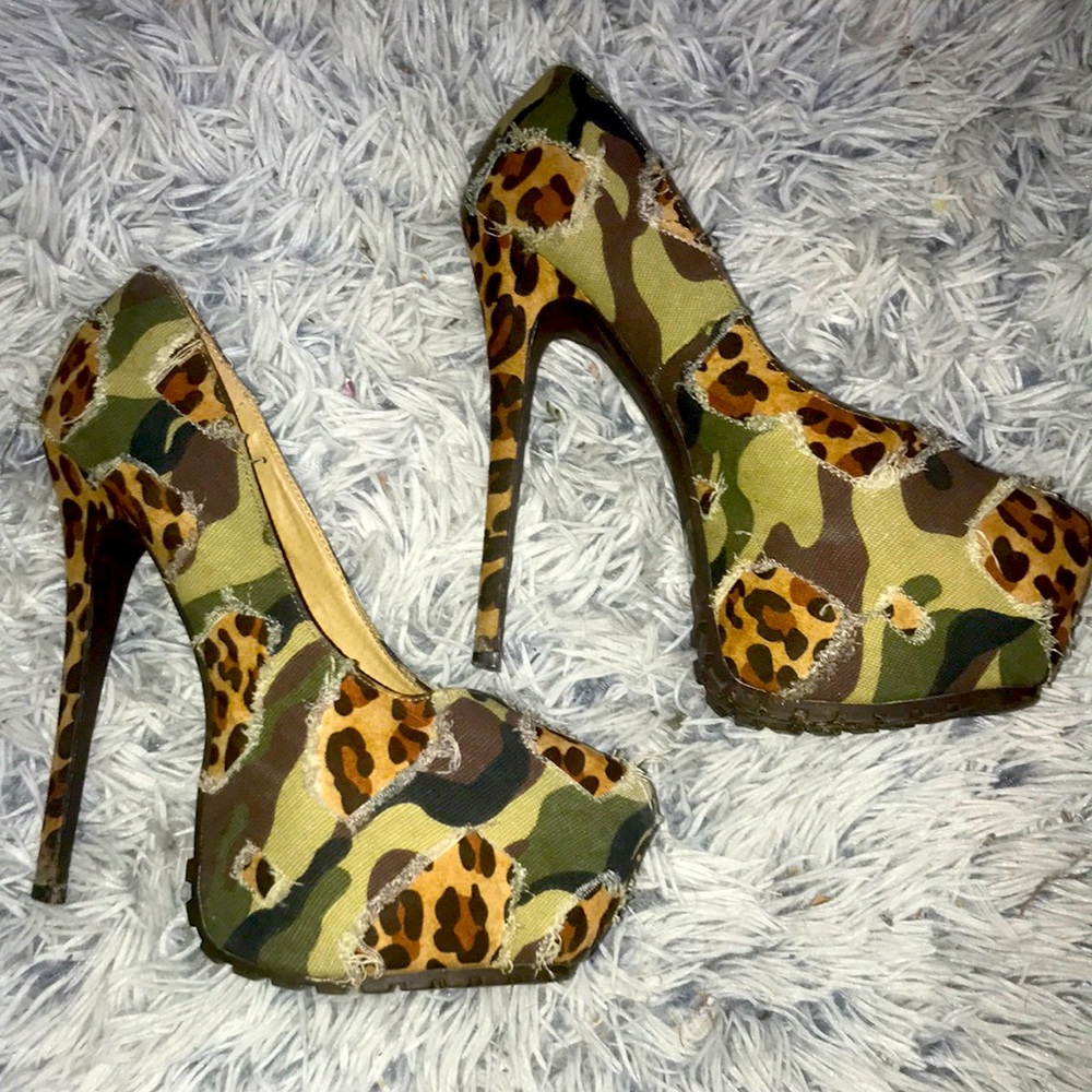 ALBA 5 inch camouflage heels